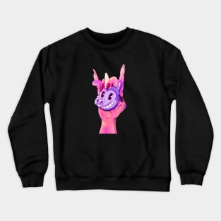 Hell Unicorn Hand Crewneck Sweatshirt